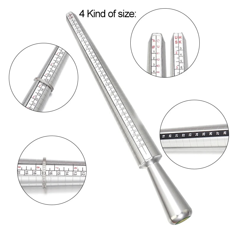 Metal Ring Sizer Mandrel Gauge – DIY Jewelry Making Tool Jewelry Making Tool PLUSH HK Size