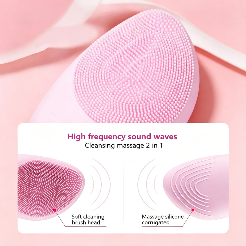 Sonic Electric Face Cleansing Brush & Skin Massager Facial Cleansing Brush PLUSH