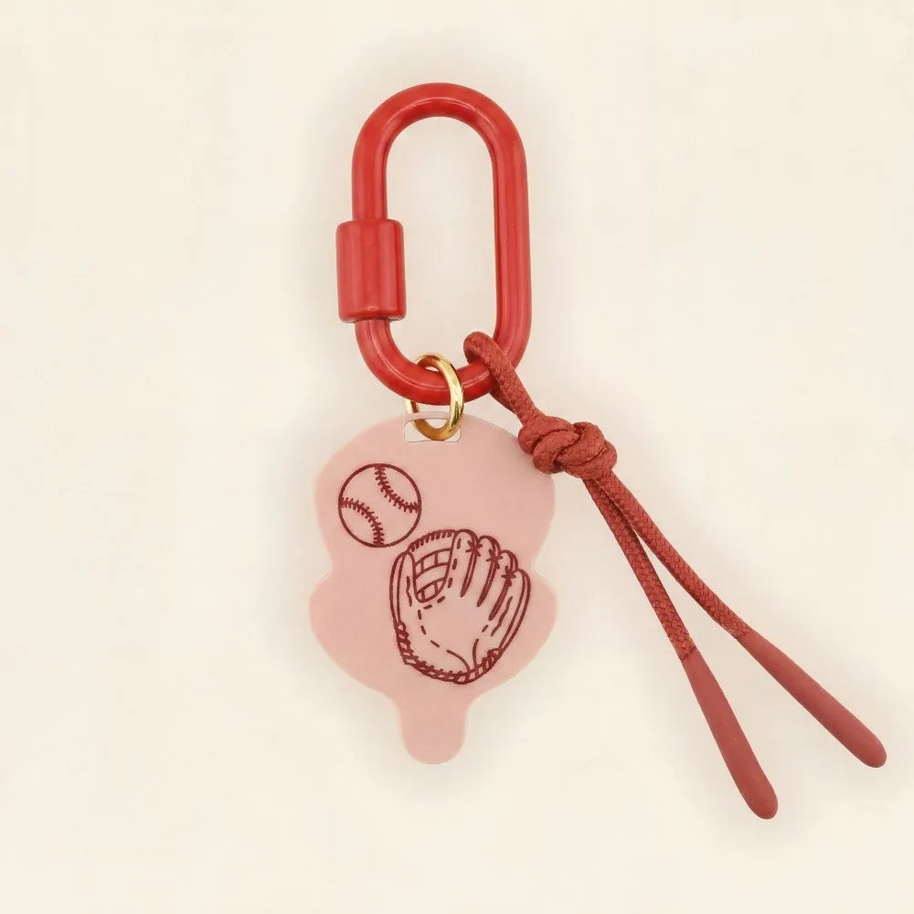 Woven Acrylic Sports Ball Keychain – Golf & Football Charm Keychain Charm PLUSH Style 11