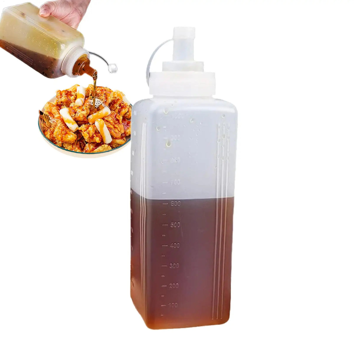 Large Caliber Condiment Squeeze Bottle – Kitchen Dispenser Condiment Dispenser Bottle PLUSH