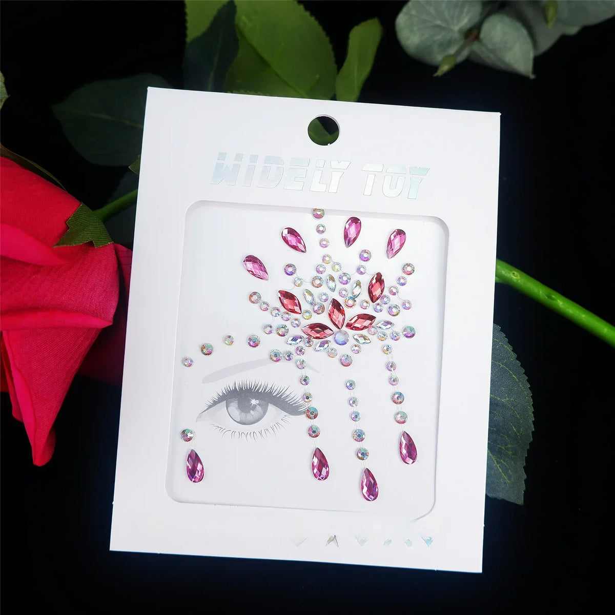Crystal Face Gems Rhinestone Temporary Tattoo Stickers