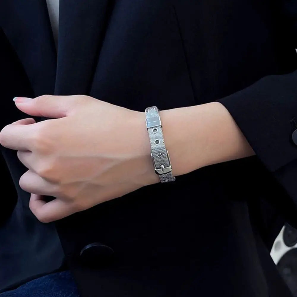 Titanium Steel Mesh Bracelet – Hip Hop Korean Style Unisex Fashion Bracelet PLUSH
