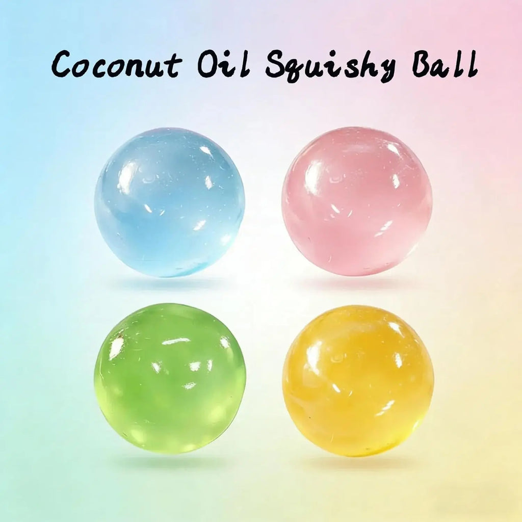 Maltose Mochi Squishy Fidget Toy – Soft Transparent Ball Squishy Fidget Toy PLUSH