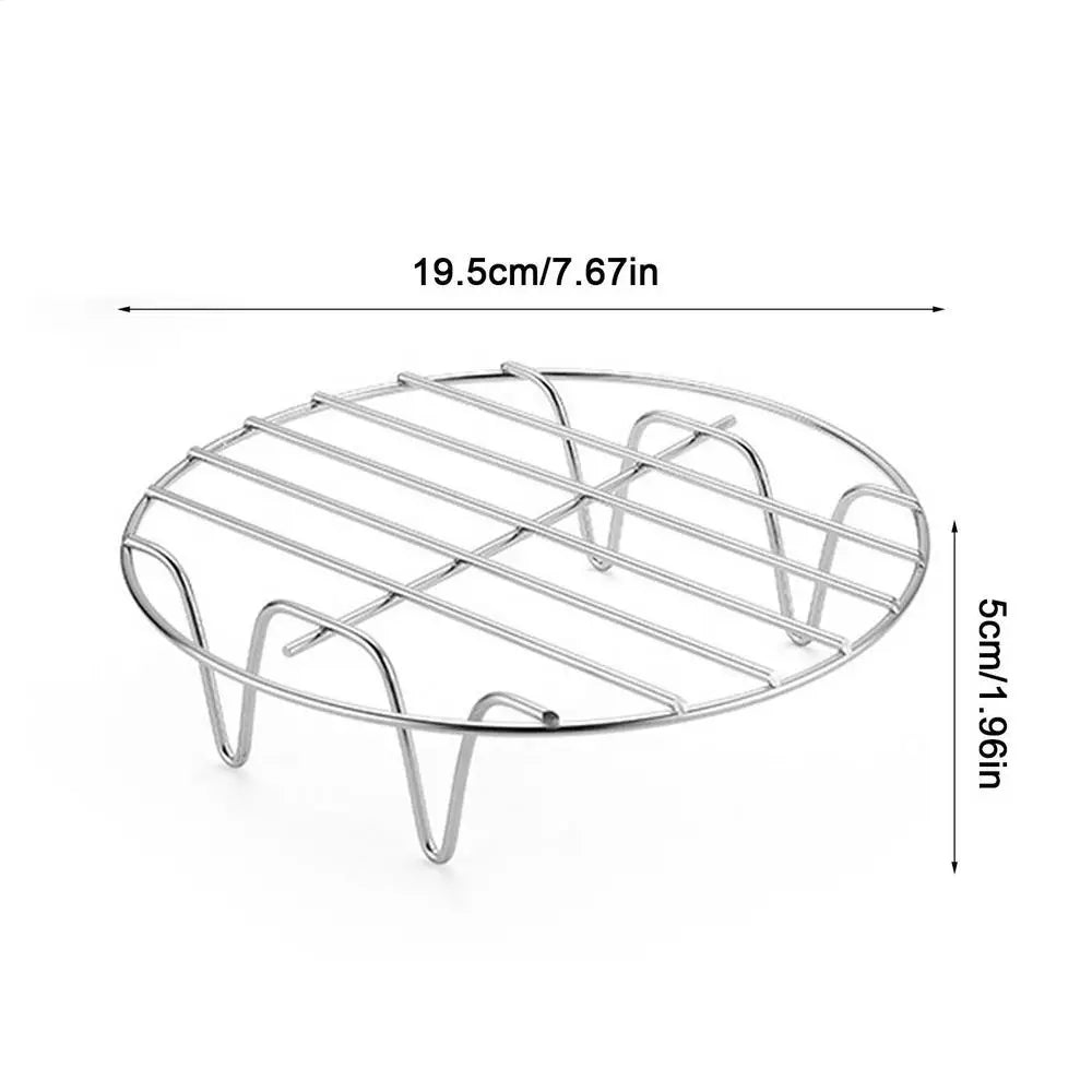 Stainless Steel Air Fryer Rack – Baking & Steamer Grid Air Fryer Rack PLUSH 8 inch