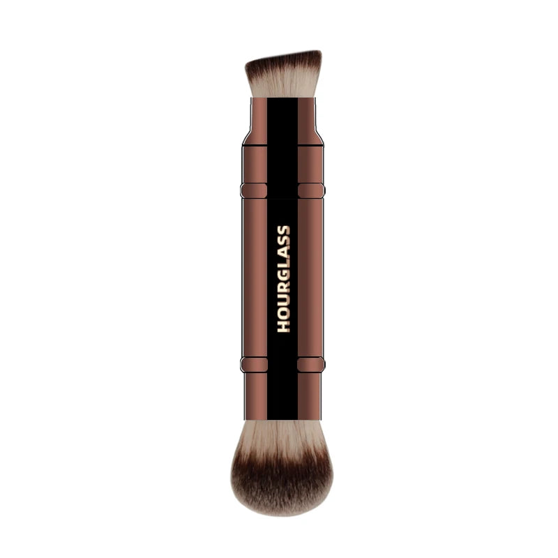 Hourglass Double-Ended Makeup Brush – Foundation & Powder Makeup Brush PLUSH