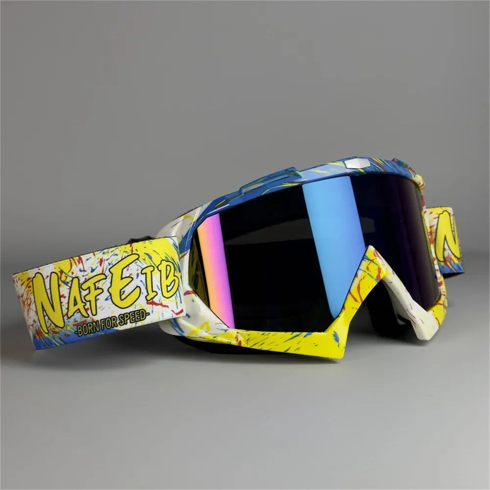 UV400 Sports Goggles – Cycling, ATV, Ski & MX Riding Sports Goggles PLUSH Yellow colorful