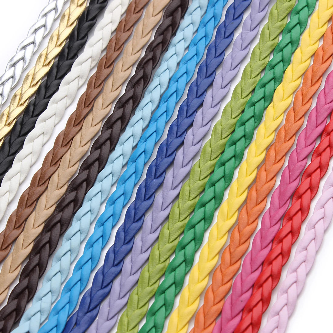10 Yards 5mm PU Leather Braided Woven Cord – DIY Jewelry Jewelry Making Cord PLUSH