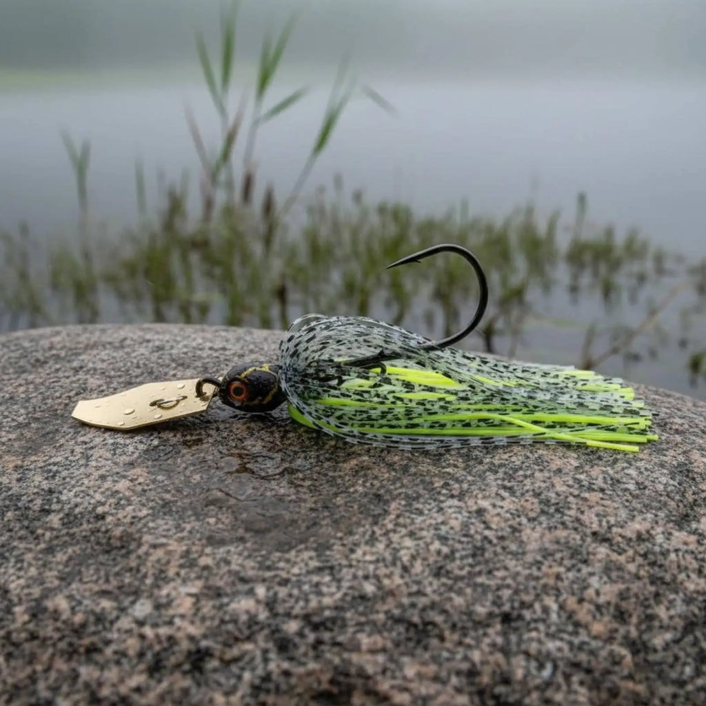 Bass Bladed Jig Lure Set 4-Pack – High Vibration Fishing Lures Fishing Jig Lure PLUSH
