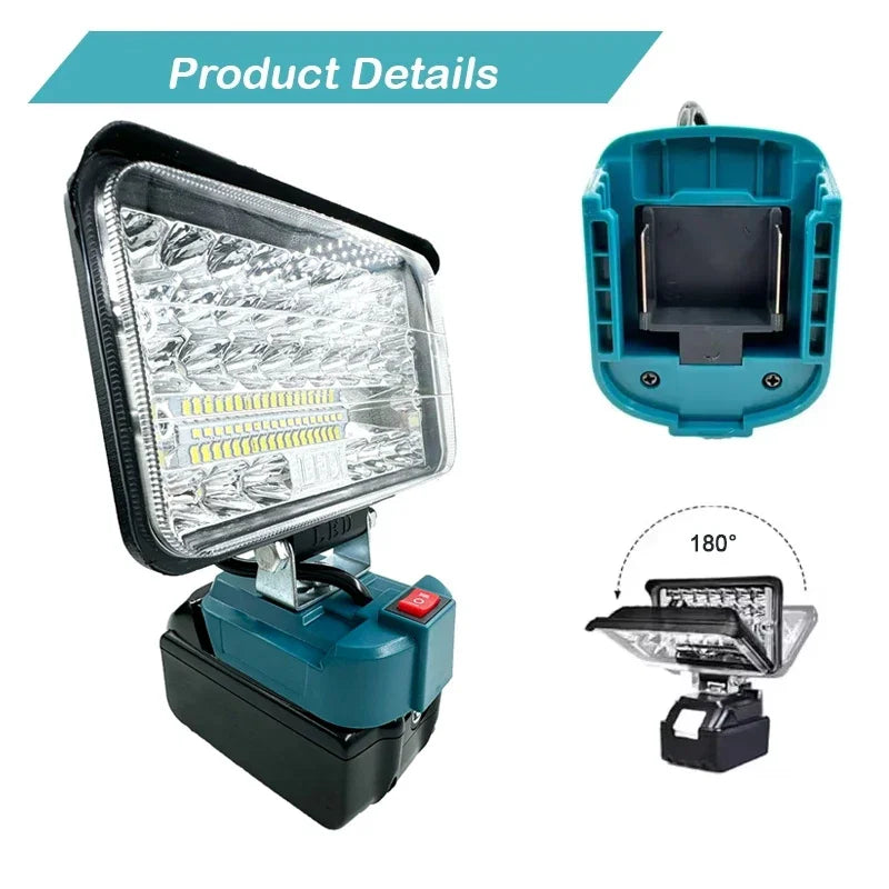 48 LED Work Light for Makita 18V Battery – Cordless Flood Lamp LED Work Light PLUSH