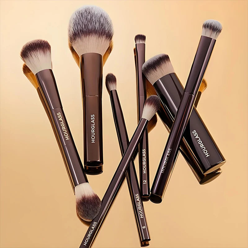 HOURGLASS Vegan 7-Piece Travel Makeup Brush Set with Bag Makeup Brush Set PLUSH Default Title