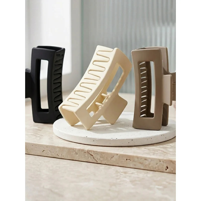 4-Pack Rectangular Hair Claw Clips – Anti-Slip, All Hair Types Hair Claw Clips PLUSH