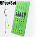 5-Pack Fluorescent Green High Carbon Steel Fishing Hooks #8-#9 Fishing Hooks PLUSH 5Pcs Set 9