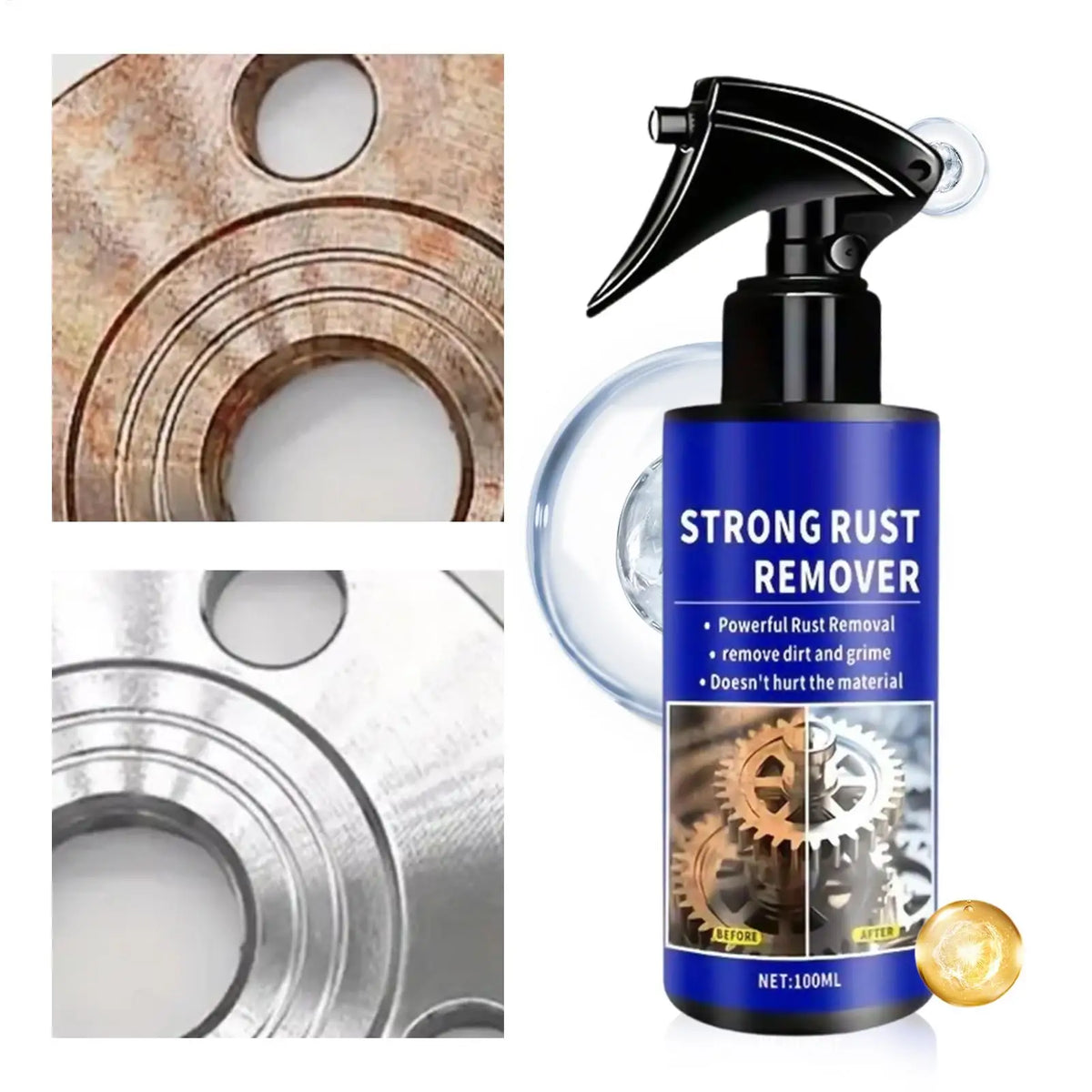 Anti-Rust Spray 100ml – Multi-Purpose Metal Rust Remover Rust Remover Spray PLUSH