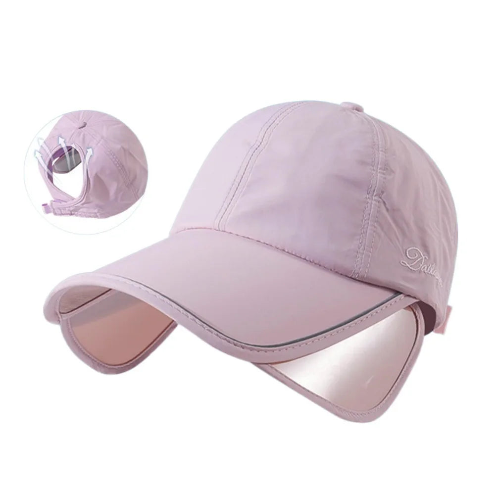 Wide Brim UV Protection Baseball Cap – Adjustable Women's Sun Hat Women's Sun Hat PLUSH Pink