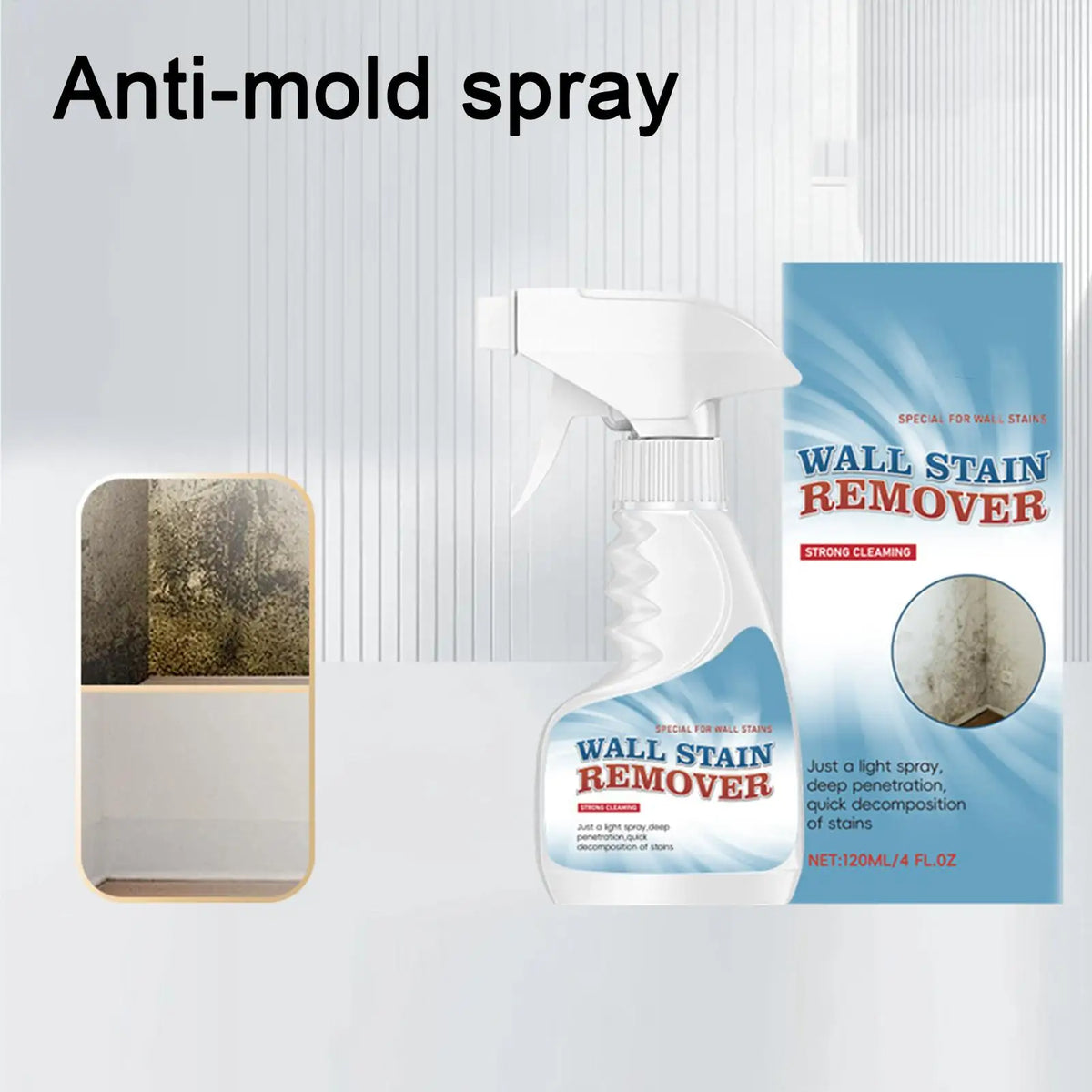 Mould Removal Spray – Wall & Bathroom Mildew Cleaner 500ml Mould Remover Spray PLUSH