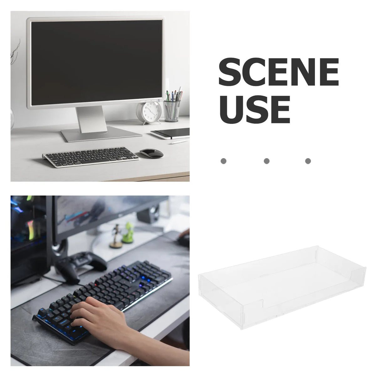 Clear Hard Shell Keyboard Dust Cover Full Size 14.7x6.9" | Foxnovo Keyboard Dust Cover PLUSH