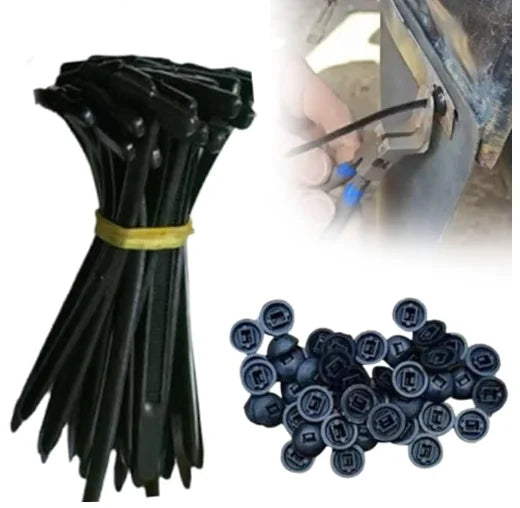 Heavy-Duty Nylon Cable Tie Buckles – Self-Locking Zip Ties Cable Tie Buckles PLUSH 30pcs