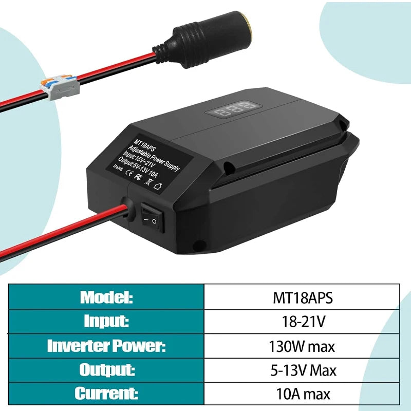 DC 18V to 12V Step-Down Converter for Makita Battery Adapter Voltage Converter Adapter PLUSH