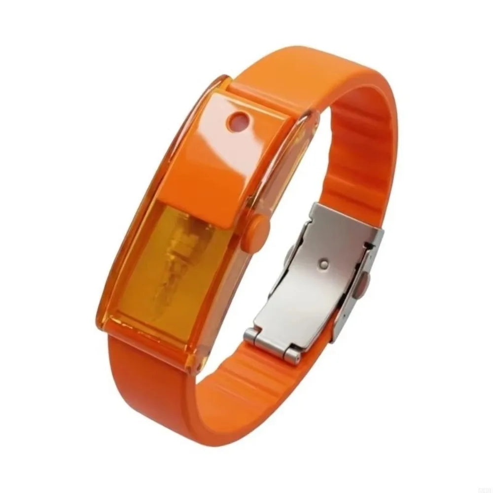 PVC Scent Diffuser Bracelet – Refillable Adjustable Wristband Scent Diffuser Bracelet PLUSH Orange