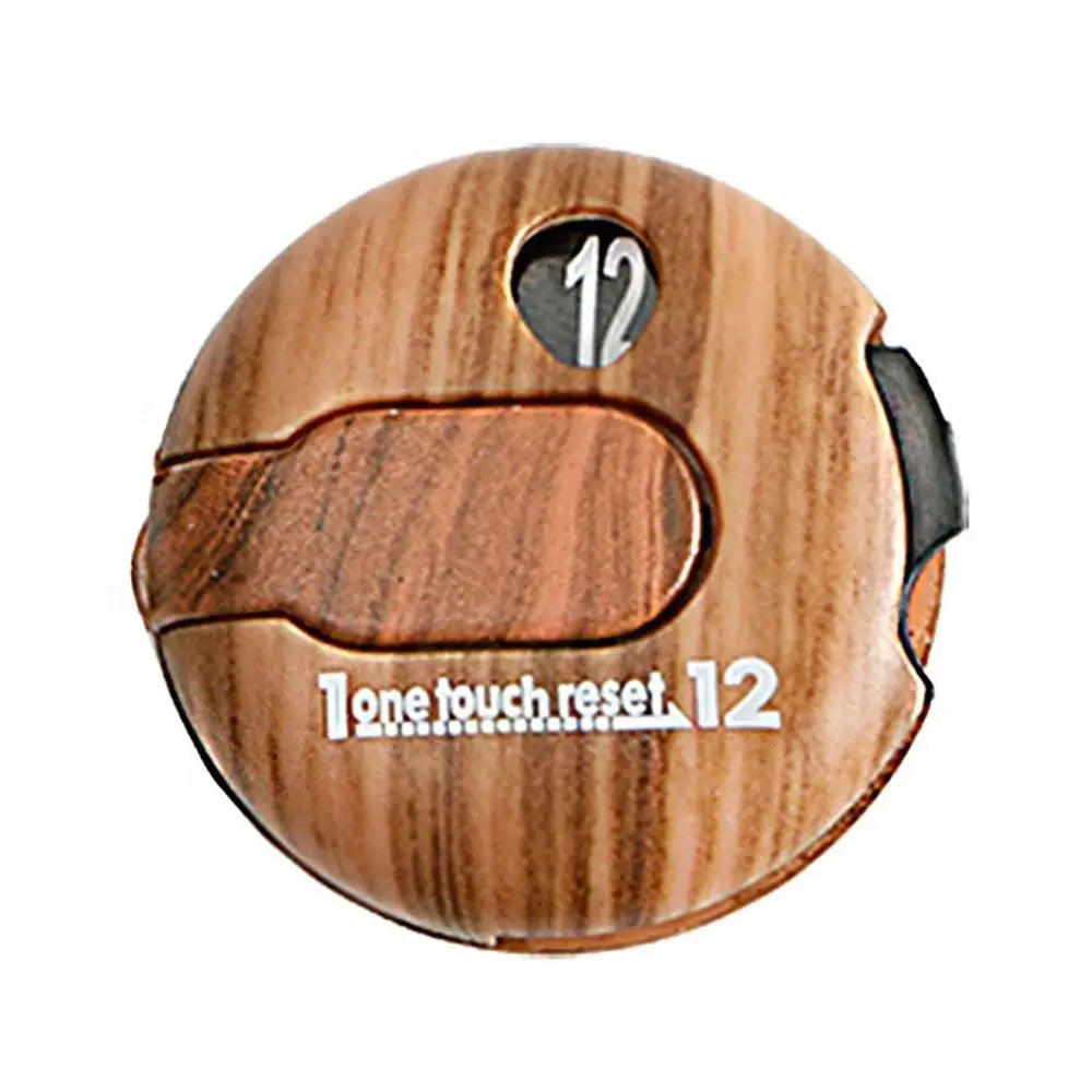Golf Stroke Counter with Clip – Wood Grain Score Keeper Golf Score Counter PLUSH Wood color