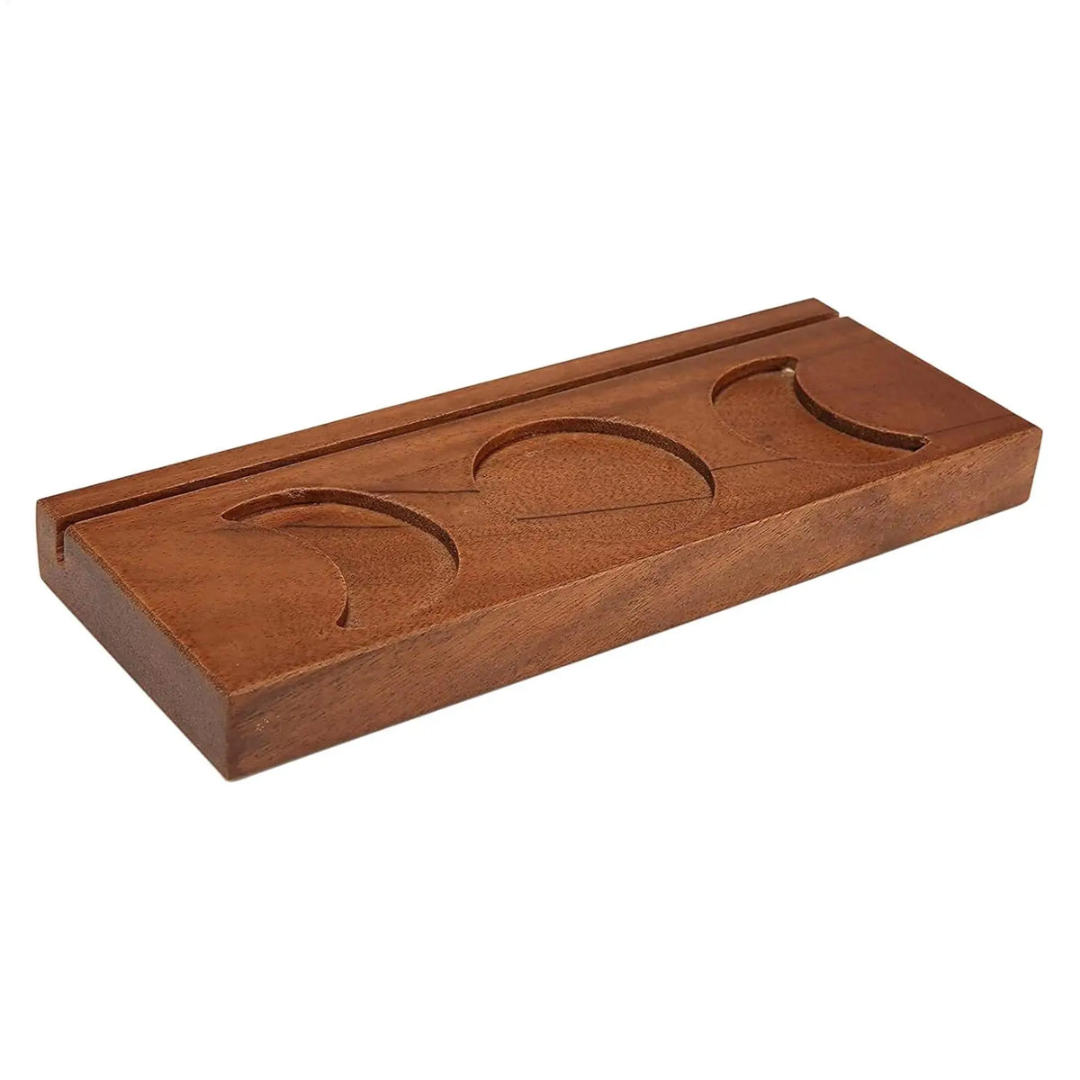Wooden Tarot Card Holder Moon Phase Display Stand & Candle Tray Card Display Stand PLUSH