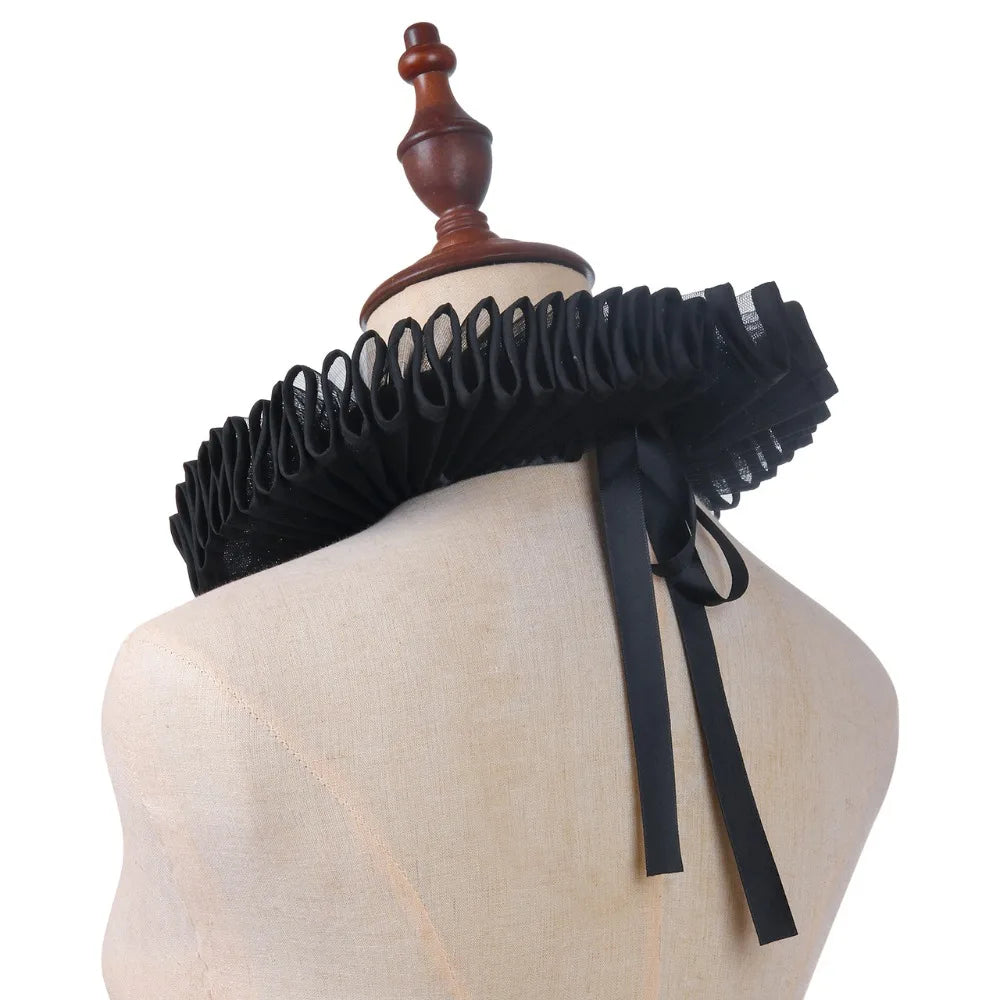 Detachable Renaissance Ruff Collar – Victorian False Collar Costume Ruff Collar PLUSH
