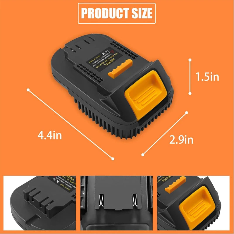 ZWINCKY Battery Adapter RIDGID AEG 18V to DeWalt 20V Tools Battery Adapter PLUSH