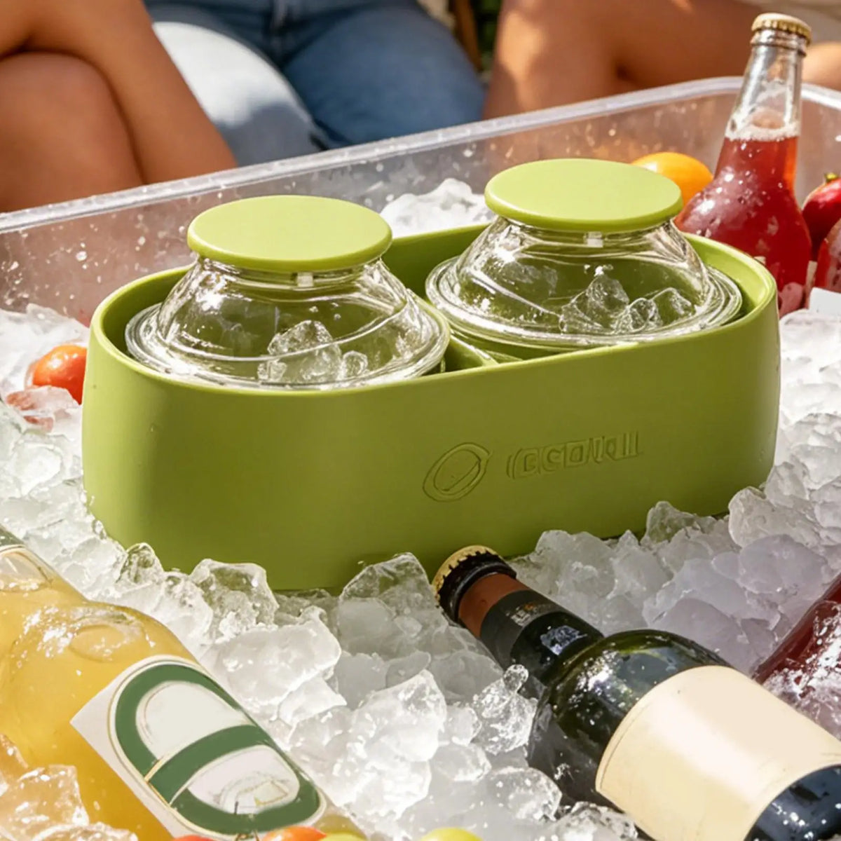 Silicone Ice Ball Mold 2-Cavity Sphere Tray with Lid – Whiskey Ice Ball Mold PLUSH
