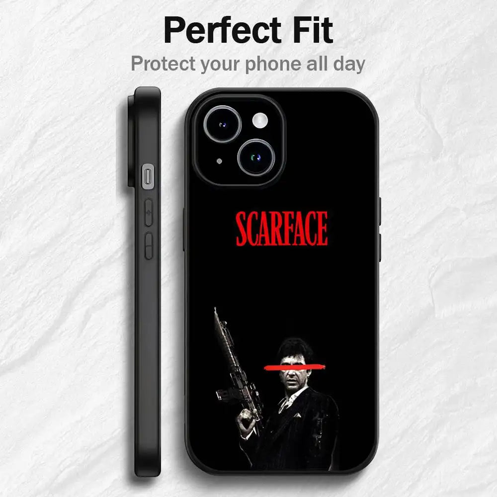 Scarface 1983 Classic Film iPhone Case – Shockproof Silicone Phone Case PLUSH