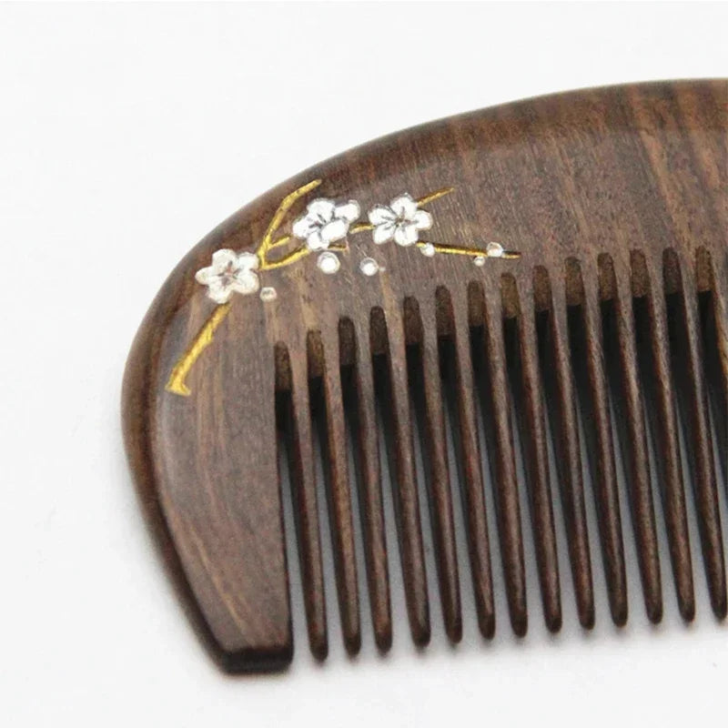 Sandalwood Gua Sha Massage Comb – Scalp, Face & Head Gua Sha Massage Comb PLUSH