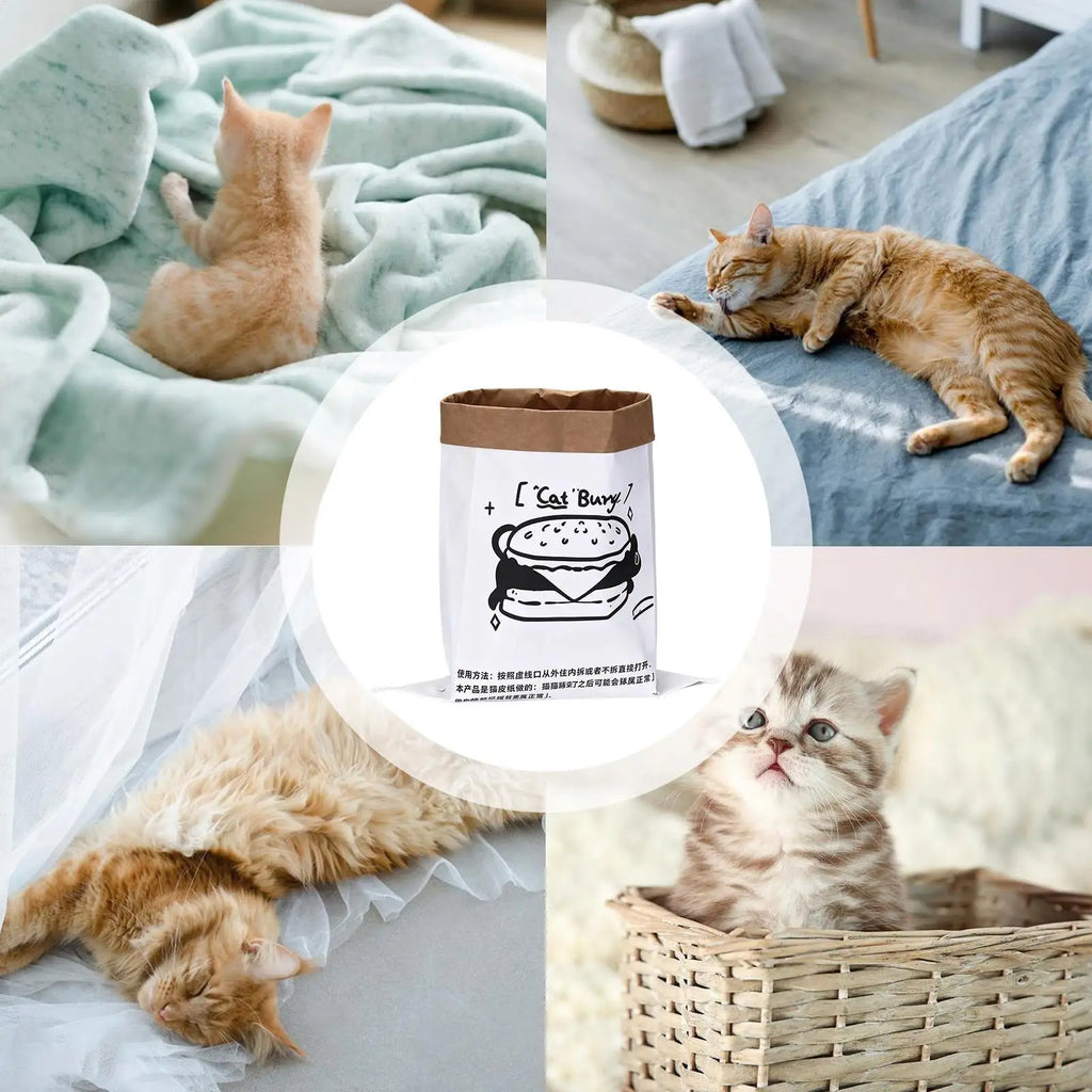 Cat Crinkle Play Tunnel Bag – Foldable Paper Toy & Hideaway Cat Tunnel Toy PLUSH