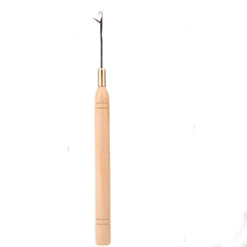 Wooden Crochet Dreadlocks Braid Needle – Hair Extension Tool Hair Crochet Needle PLUSH NO.14