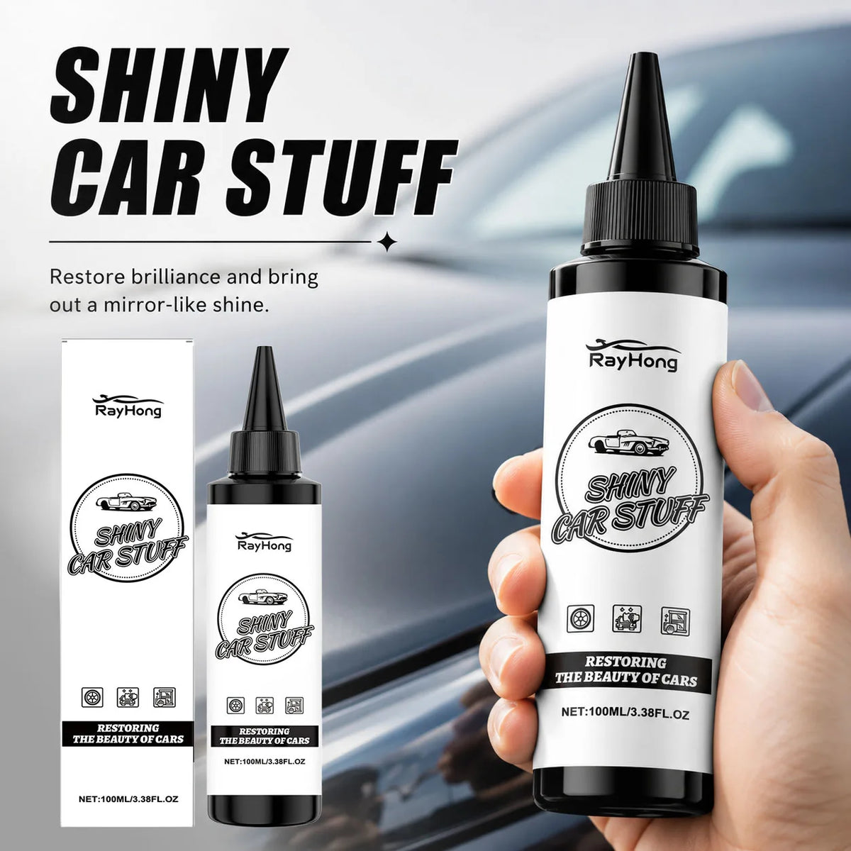 RayHong Nano Car Paint Restorer & Scratch Remover 100ml Car Paint Restorer PLUSH
