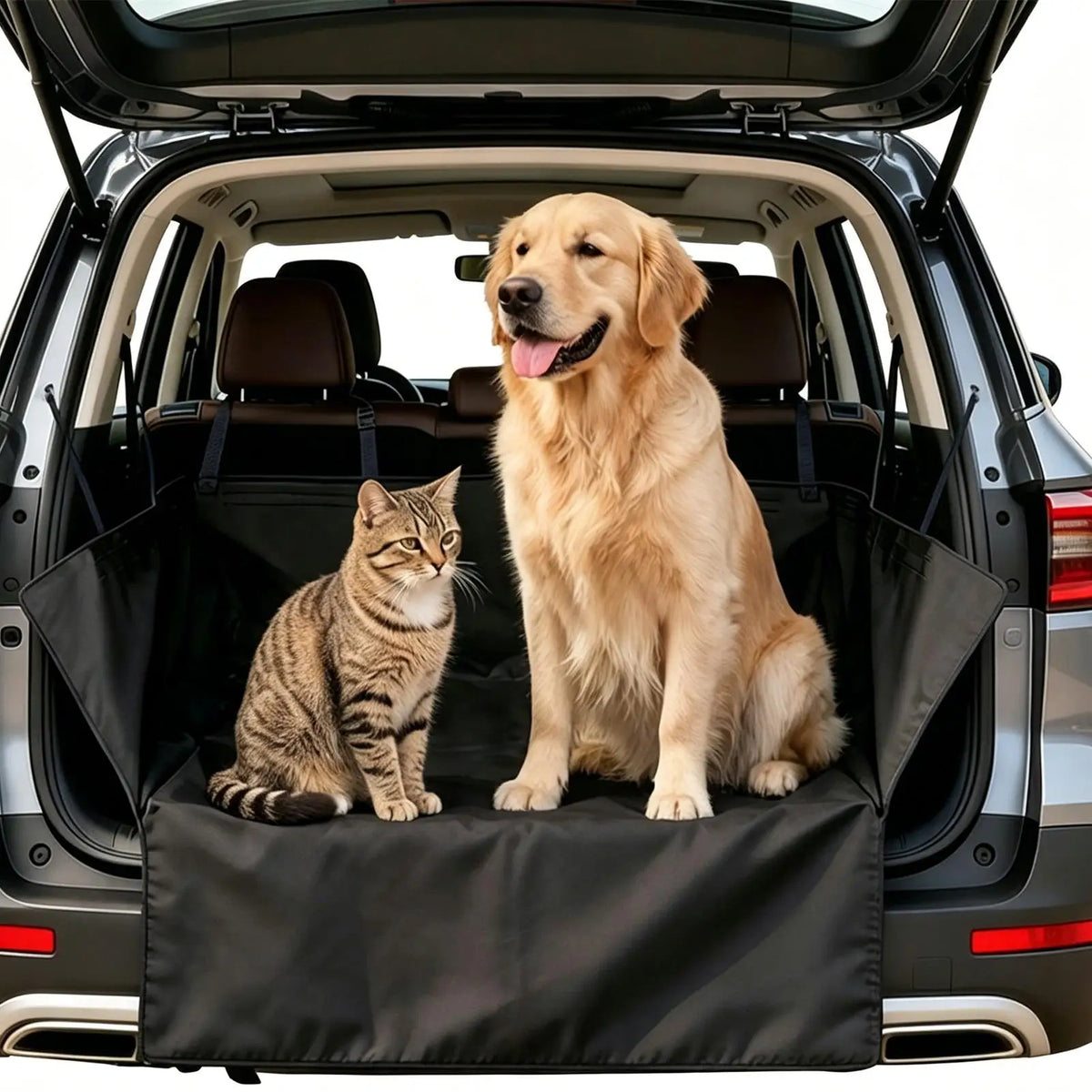 Waterproof Pet Cargo Liner – Non-Slip SUV Trunk Mat for Dogs Pet Cargo Liner PLUSH