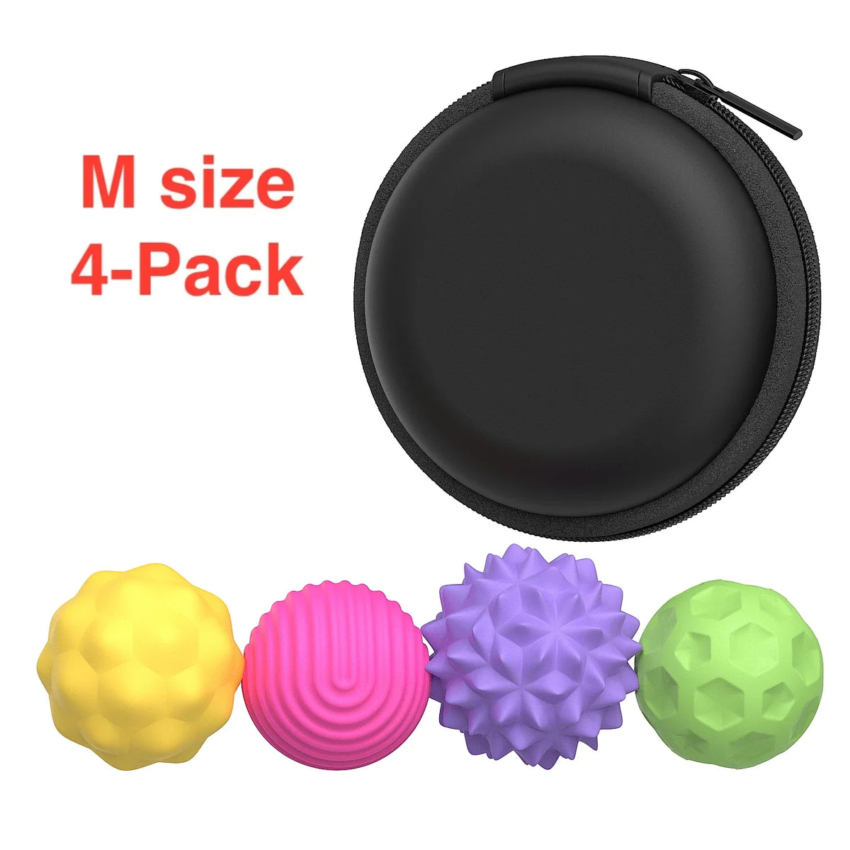Silicone Magnetic Sensory Fidget Balls for Kids & Adults Sensory Fidget Toy PLUSH M 4-pack Colorful