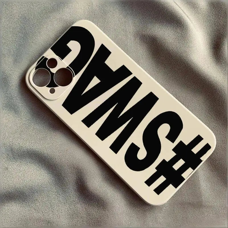 SWAG Letter Shockproof Silicone iPhone Case – All Models Silicone Phone Case PLUSH -2 iPhone 7 Plus