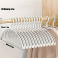 Non-Slip Wide Shoulder Plastic Clothes Hangers – Bulk Pack Clothes Hangers PLUSH 10Pcs narrow-White