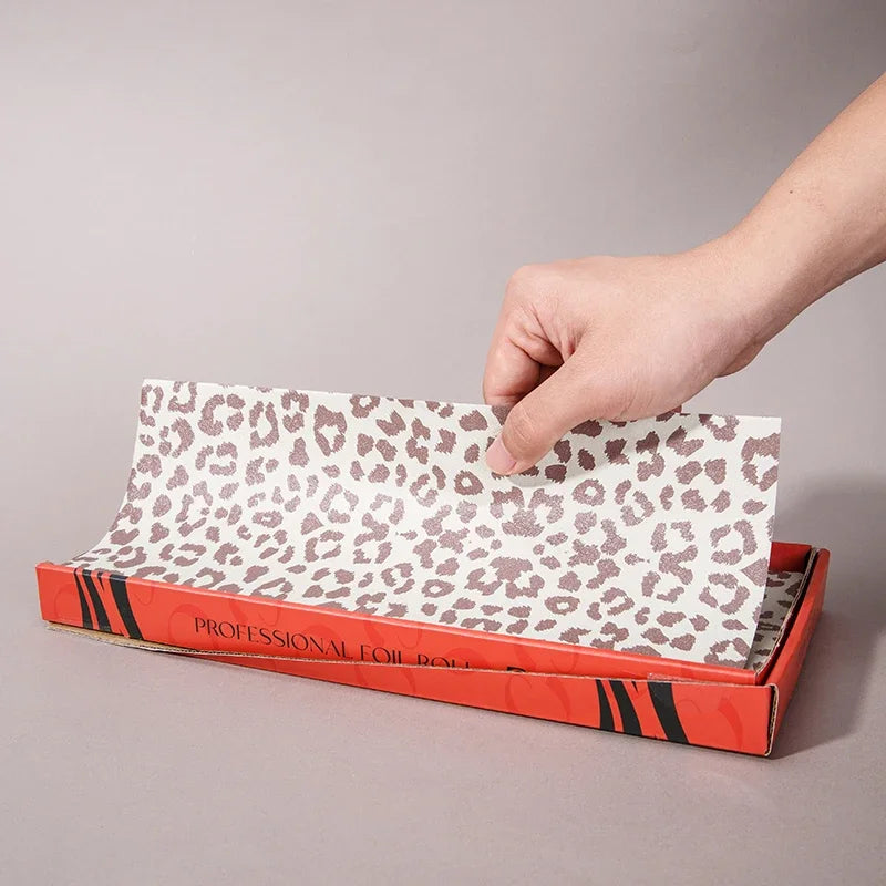 Leopard Print Hair Coloring Foil Roll – 300 Sheets Hair Coloring Foil PLUSH
