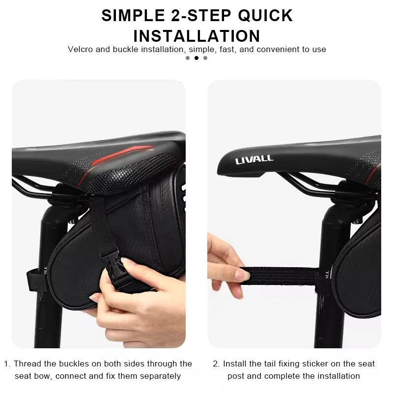 Waterproof Bike Saddle Bag – Reflective MTB & Road Seat Bag Bicycle Saddle Bag PLUSH