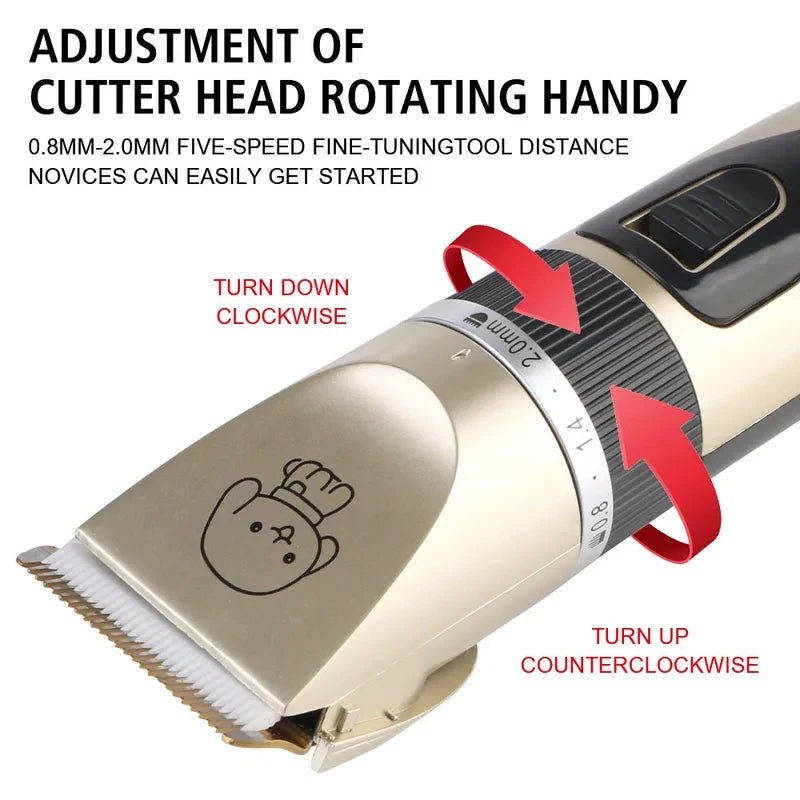 Electric Pet Hair Clipper Grooming Trimmer – Dog Cat Rabbit Pet Grooming Clipper PLUSH
