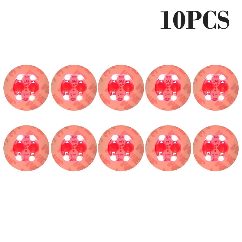 150pcs LED Luminous Coaster Stickers for Bar, Drinks & Bottles LED Party Coasters PLUSH Red-10PCS 6cm