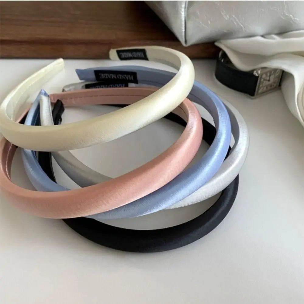 Silk Satin Headband Women – Korean Style Hair Hoop Satin Headband PLUSH