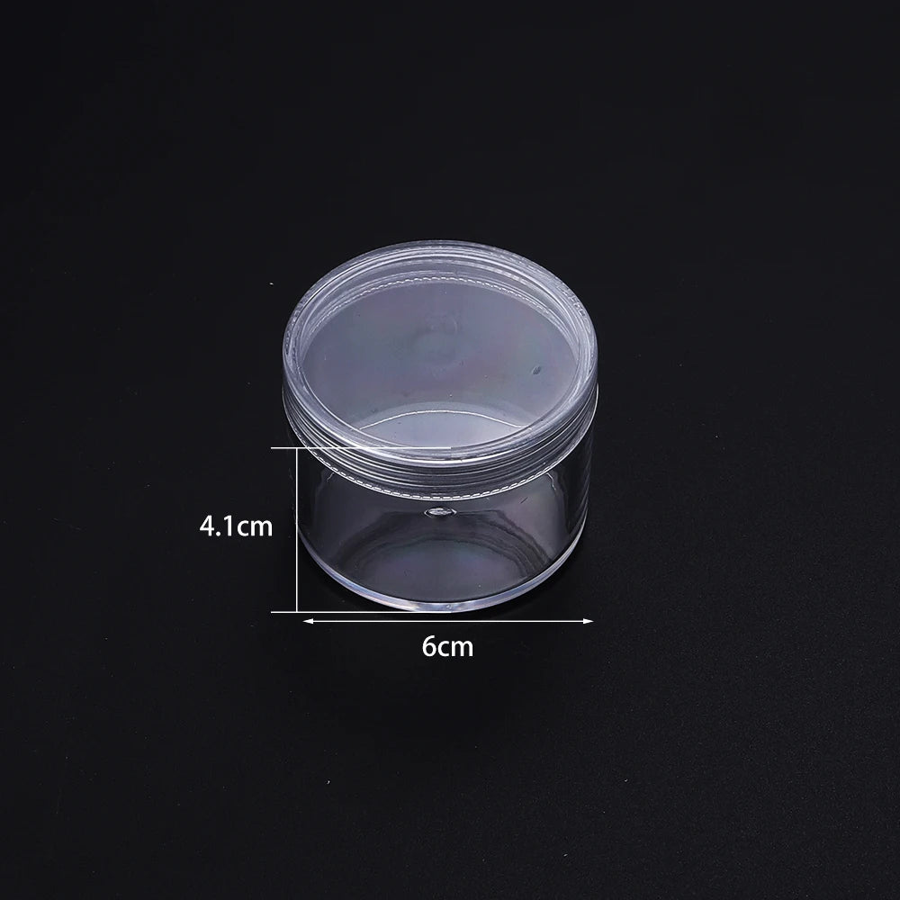 Round Transparent Plastic Jewelry Storage Box | Organizer Case Jewelry Storage Box PLUSH 60x41mm