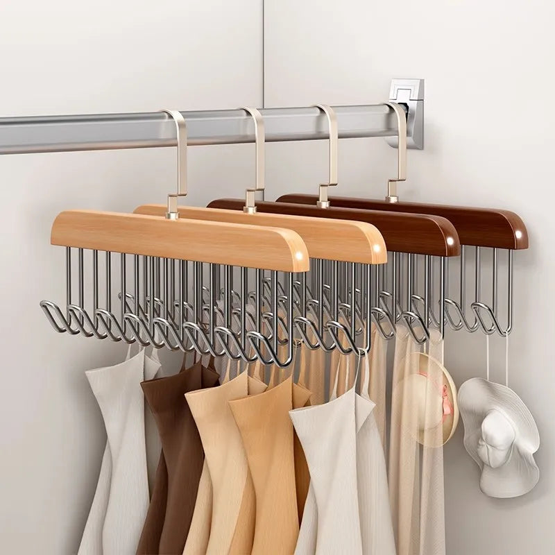 Solid Wood 8-Hook Clothes Drying Rack – Portable Hanger Clothes Drying Rack PLUSH