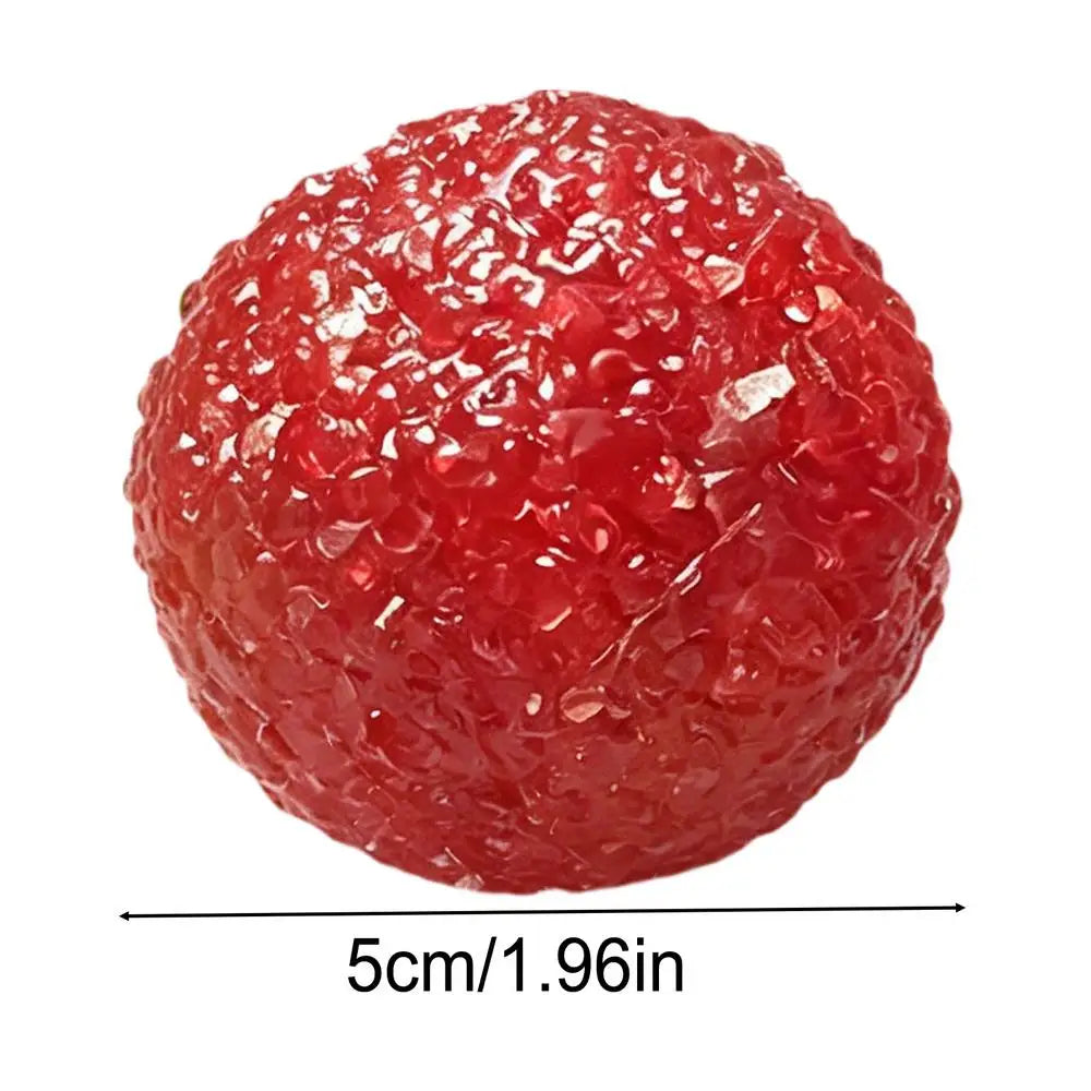 Sensory Slushie Squeeze Fidget Ball – Crunchy Crackling Toy Sensory Fidget Toy PLUSH Red