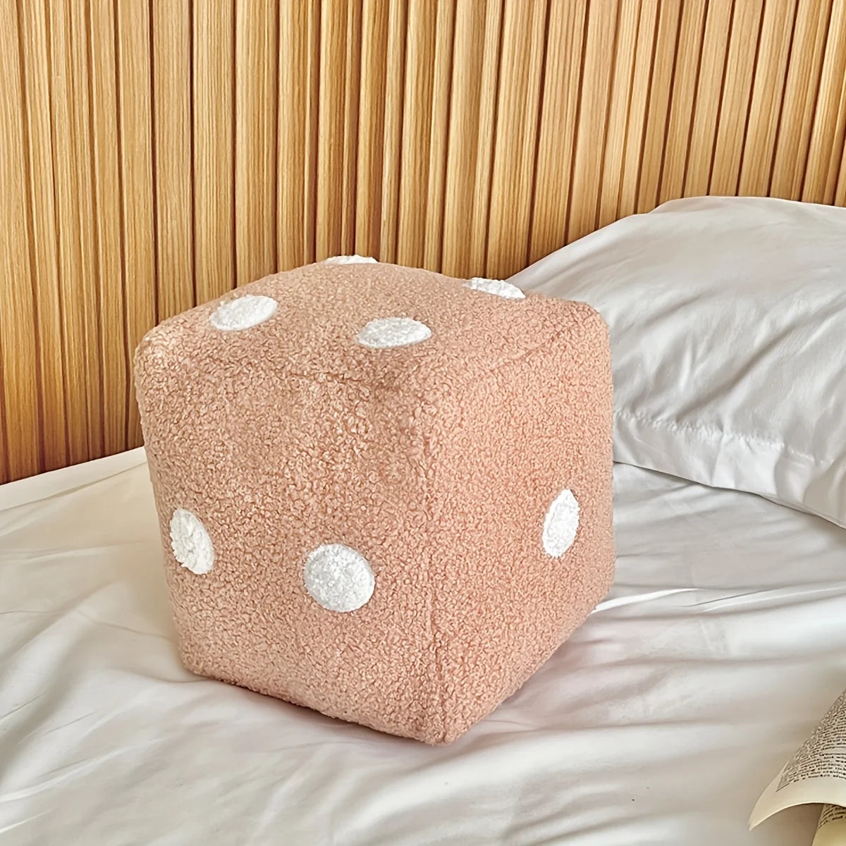 Dice Throw Pillow 20x20cm | Cotton Decorative Cushion Decorative Throw Pillow PLUSH Pink 20x20cm