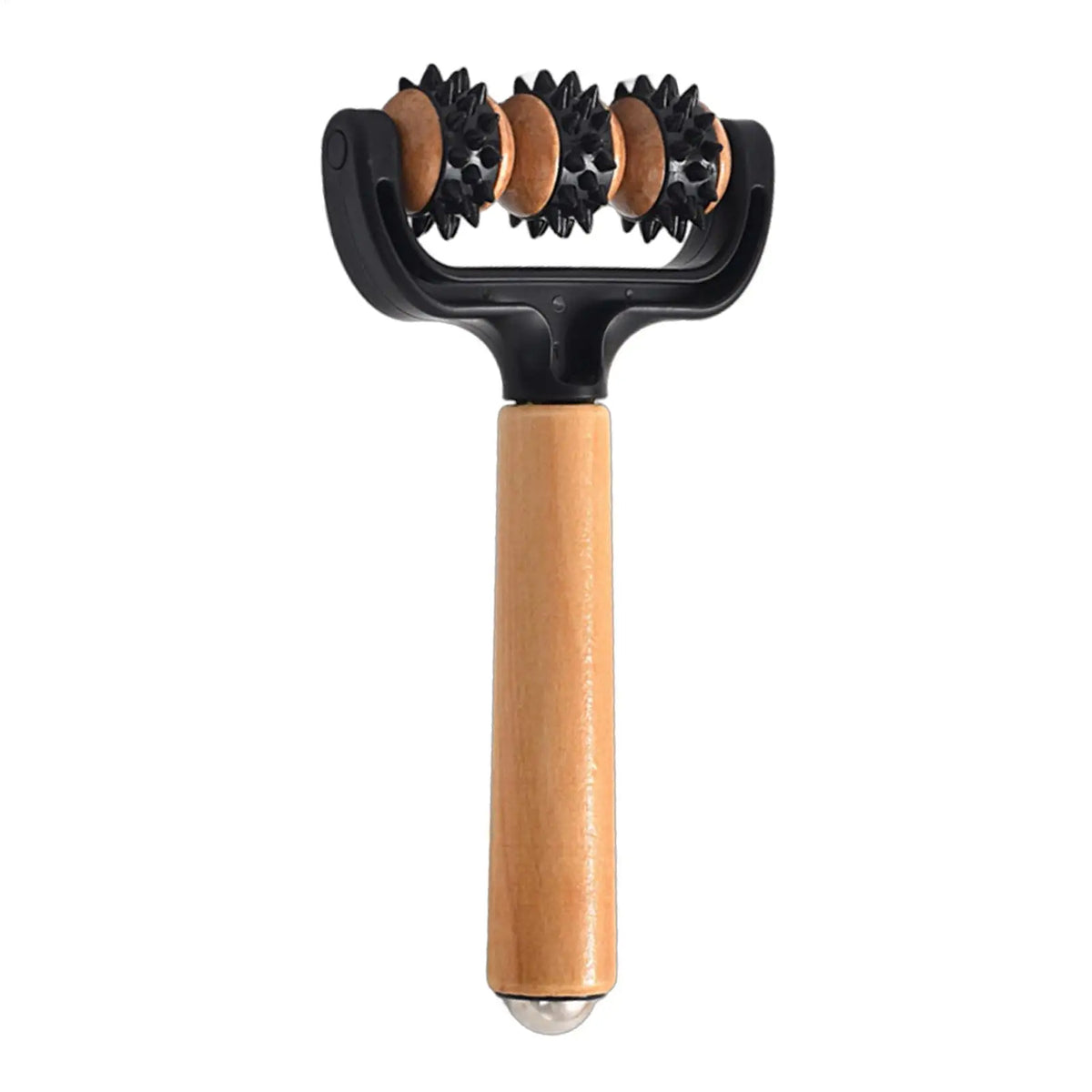 Wooden Handheld Massage Roller – Body, Neck & Legs Handheld Massage Roller PLUSH