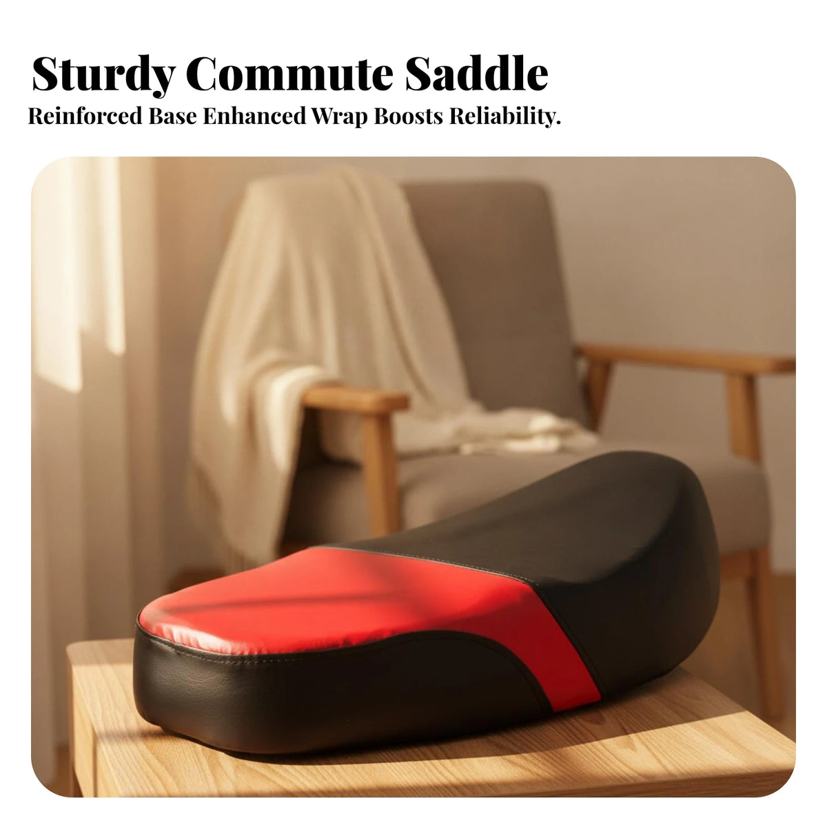Motorcycle Double Seat Cushion – Padded Water-Resistant Slim Saddle Motorcycle Seat Cushion PLUSH