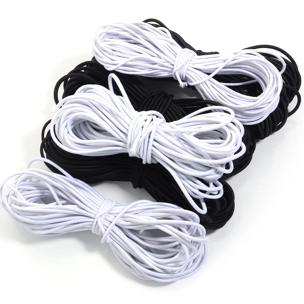 10m Round Elastic Cord Stretch String for DIY Sewing & Crafts Elastic Sewing Cord PLUSH