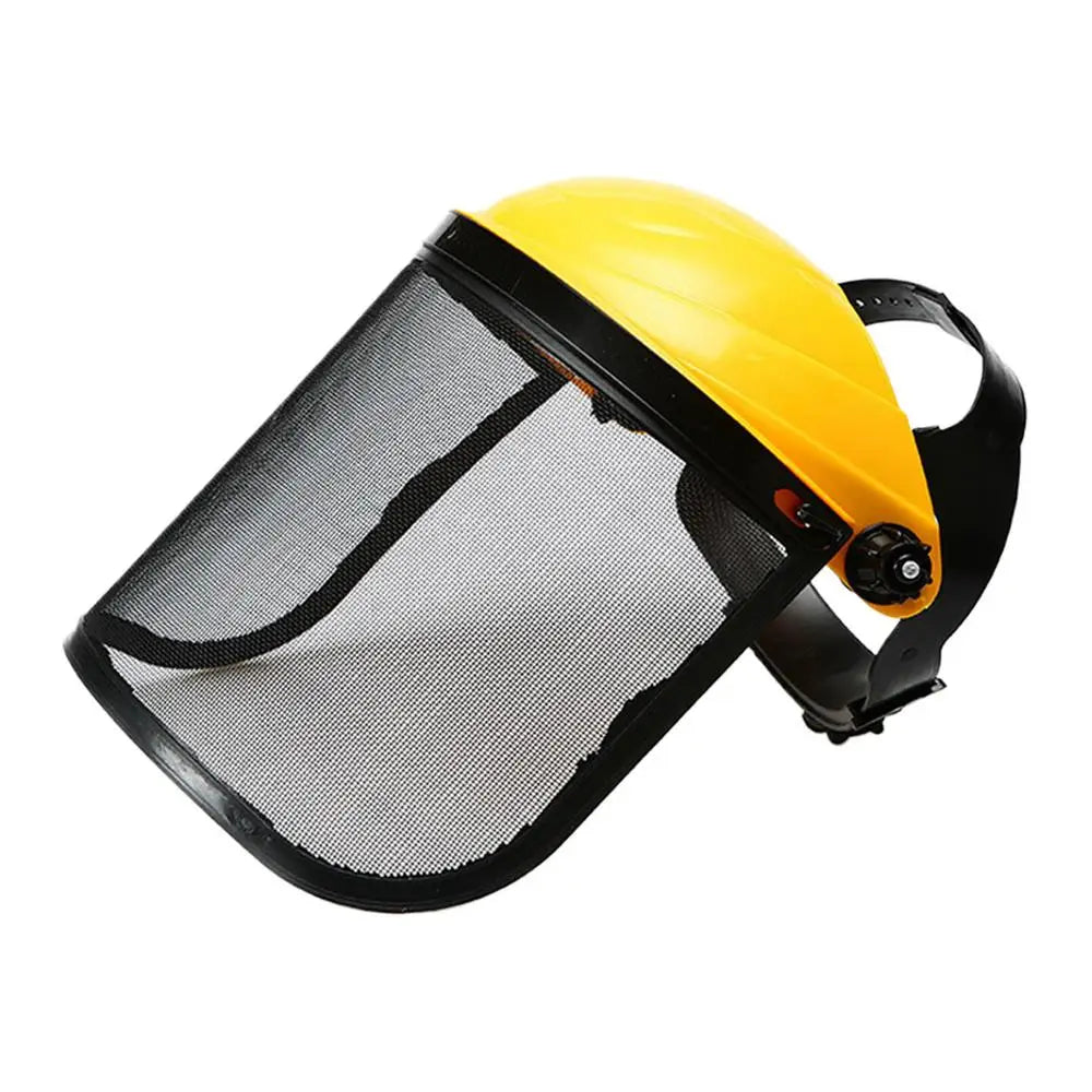 Chainsaw Mesh Face Shield – Garden & Yard Safety Helmet Safety Face Shield PLUSH Yellow